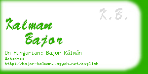 kalman bajor business card