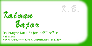 kalman bajor business card